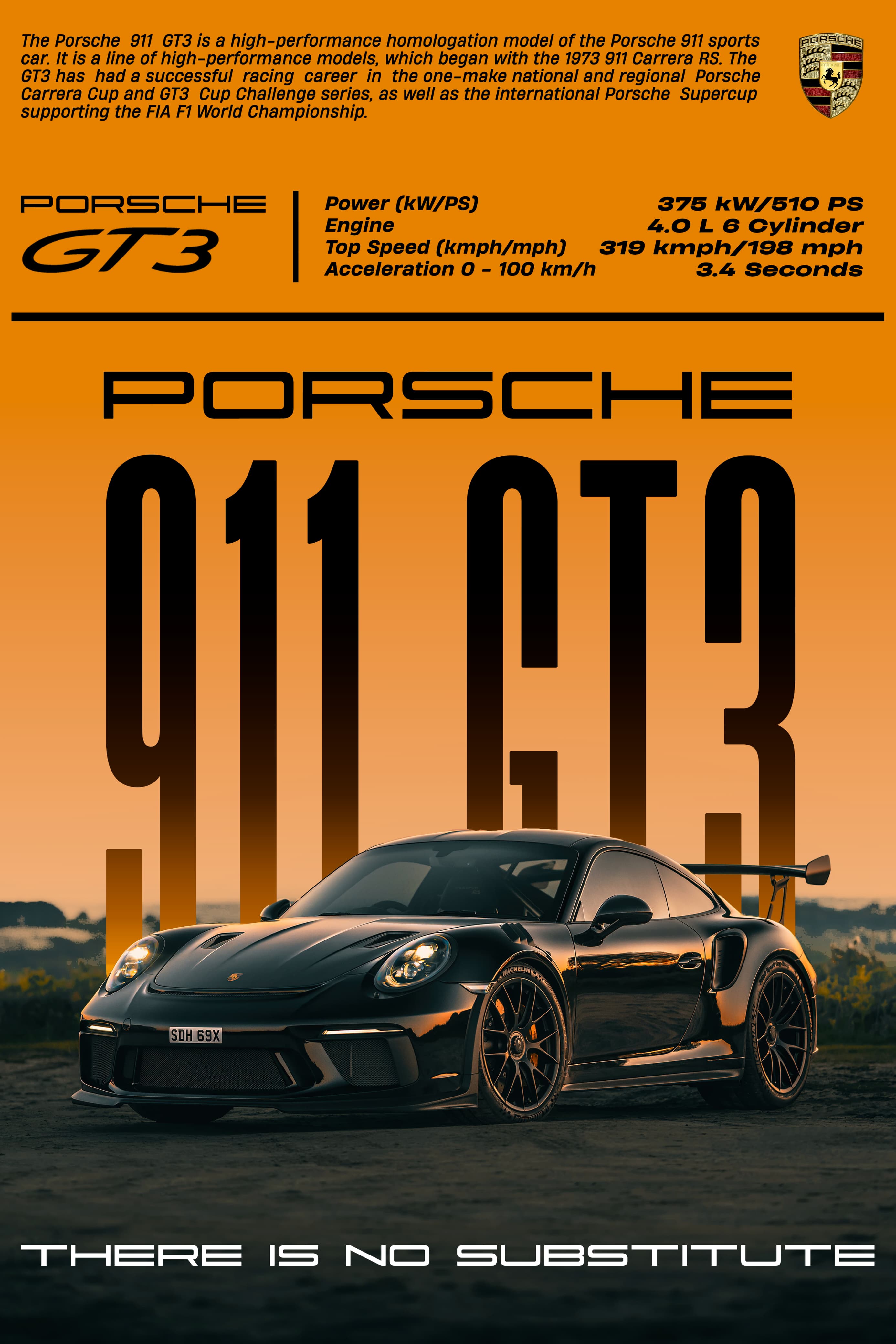 Porsche 911 GT3 Poster
